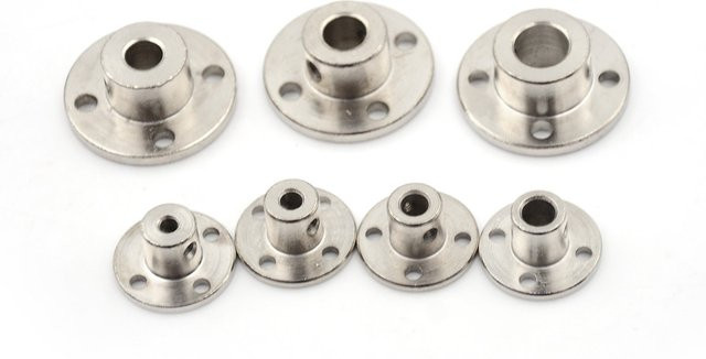 Starre Flanschkupplung zur Motorführung und Wellenkupplung für den Motoranschluss in Silber, Durchmesser: 3 mm bis 10 mm - Bild 1