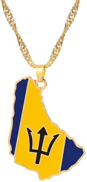 Anhänger Halskette, Brasilien Indien Mali, Metall, Gold, Unisex - Bild 1