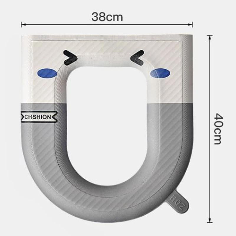 Wasserdichter und rutschfester Toilettensitzbezug von Yiran Furniture aus EVA, waschbar, grün - Bild 3
