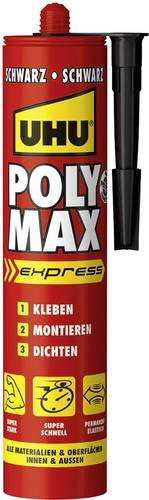 UHU Poly Max Express Klebe- und Dichtmasse MS-Polymer in Schwarz, 425 g - Bild 1