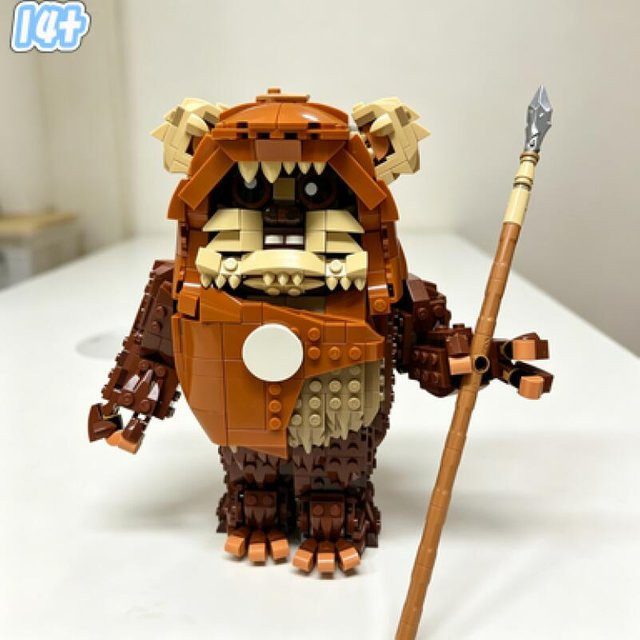 Hot Toys Star Wars Wicket Ewok Dschungelkrieger, Baustein-Modell, 1.010 Teile, ab 14 Jahren - Bild 1