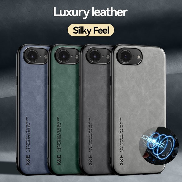 Luxus Schutzhülle mit Auto-Halterung für Apple iPhone 17, 16e, 16 Pro Max und 16 Plus in Grau - Bild 1