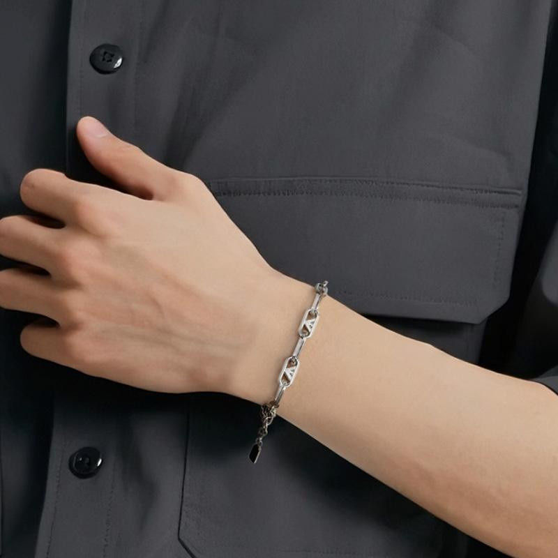 Emporio Armani Armband, Edelstahl, Silber, Herren - Bild 3