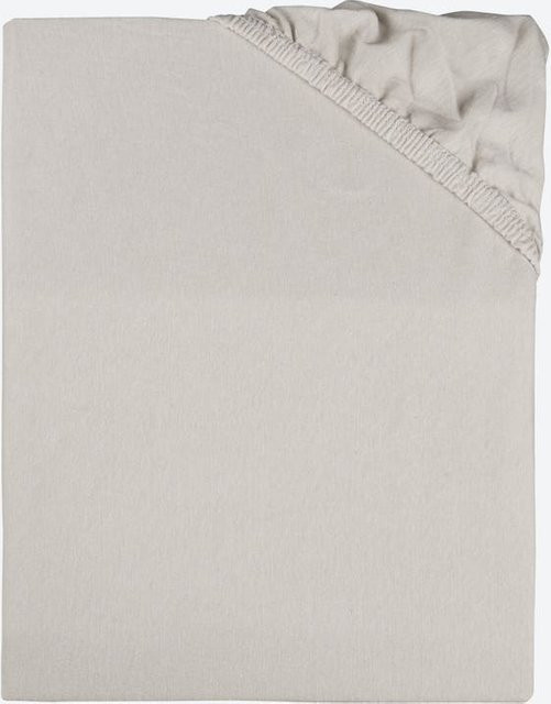 NKD Jersey-Spannbetttuch aus Baumwolle, Grau oder Beige, B/T: 200 x 200 cm - Bild 1