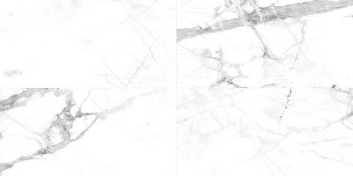 VILO SPC Wandverkleidung Calacatta Snow in Weiss, Marmor-Optik, matt, B: 120 cm, H: 60 cm - Bild 1