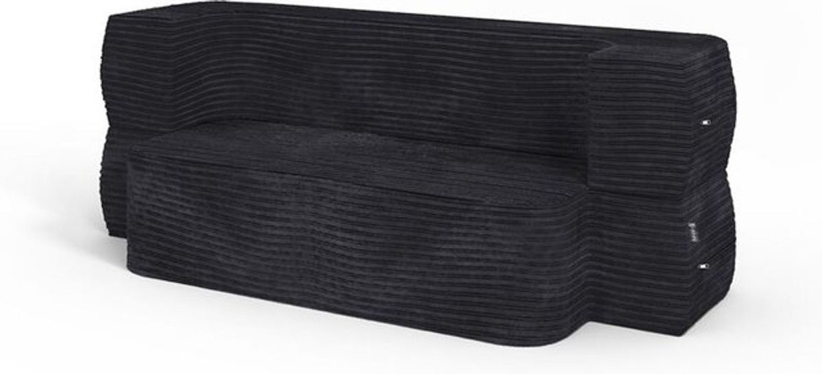 Vicco Schlafsofa Lille Schwarz mit Schlaffunktion Breite: 190 cm - Bild 2