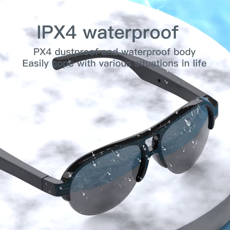 BESY F08 Smart-Musik-Sonnenbrille mit Kamera und Bluetooth 5.3 für Damen und Herren in Schwarz mit HIFI-Audio und Sprechfunktion - Bild 3