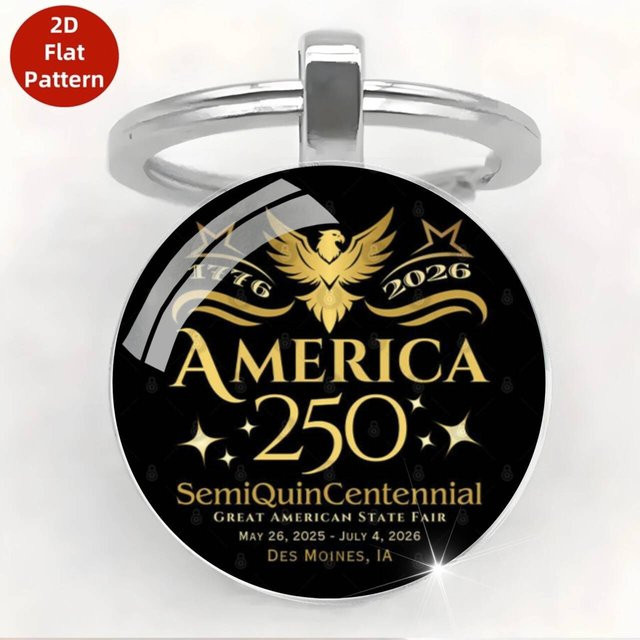 CHIC STUDIO Schlüsselanhänger, USA 250. Jubiläum, Adler, Freiheitsstatue, Unisex, grau - Bild 1