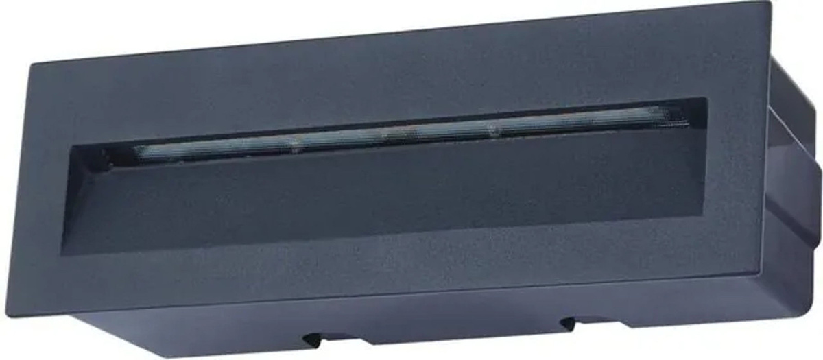 Lucande Außenwandleuchte Loya aus Aluminium und Glas in Anthrazit, Grau oder Schwarz mit warmweißem LED-Licht, IP54, H: 22,6 cm, B: 7,6 cm, T: 6 cm - Bild 1