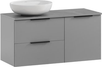Schildmeyer Waschtisch Alessio in Platingrau mit Marmoroptik, B/H/T: 92,3 x 59,5 x 45 cm - Bild 1