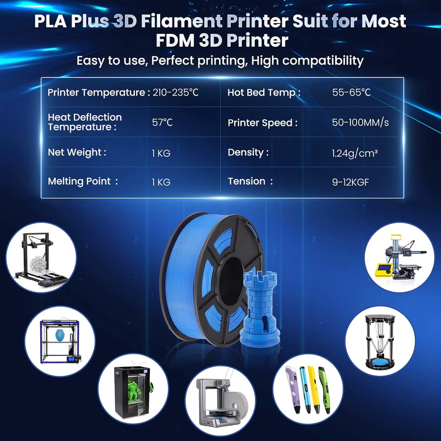 SUNLU Filament PLA+ PETG PLA Transparent 1,75 mm 1 kg - Bild 3