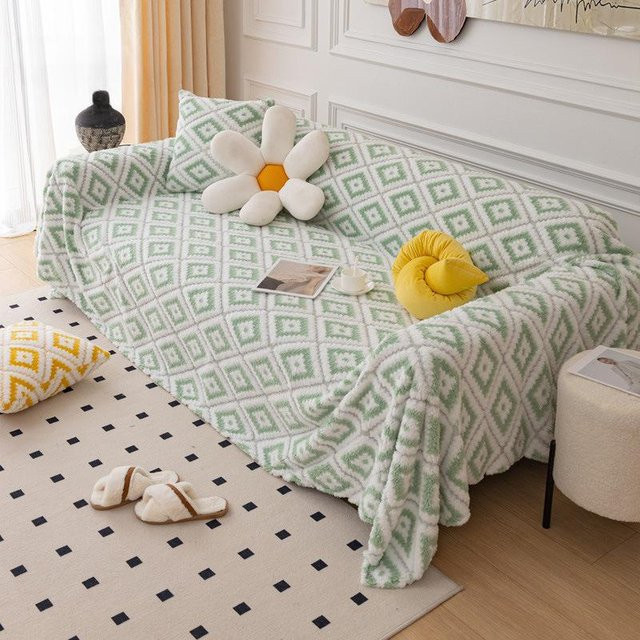 Super Six Sofabezug aus Polyester im nordischen Design mit geometrischem Muster, B/B: 180 x 130 cm - Bild 1