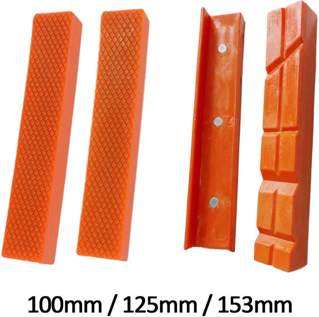 Homyl 2 Stück magnetische Schraubstock Backen in Orange für Holz, Kunststoff und Metall - Bild 1