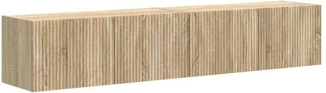 vidaXL TV-Wandschrank Set 2 Stück in Sonoma Eiche, modern, Braun, B: 60 cm, T: 31 cm, H: 29,5 cm - Bild 1