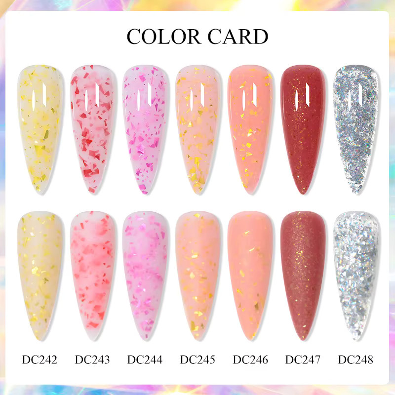 Mtssii Nagelgel, 7 ml, klar rosa weiß, glänzend - Bild 2