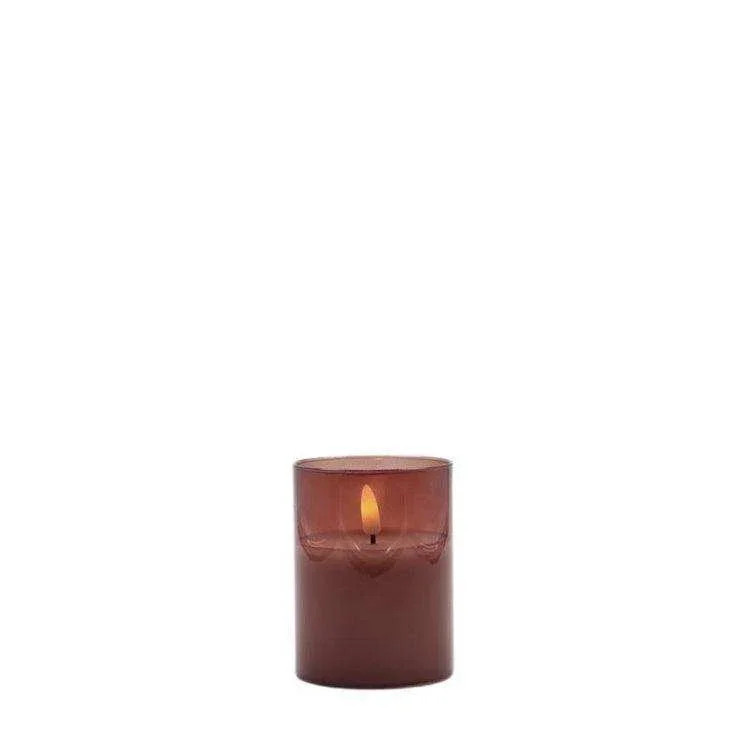 Mansion Atmosphere LED-Stimmungslicht in Rotbraun mit Fernbedienung und Timer, B/T/H: 7,5 x 7,5 x 10 cm - Bild 1