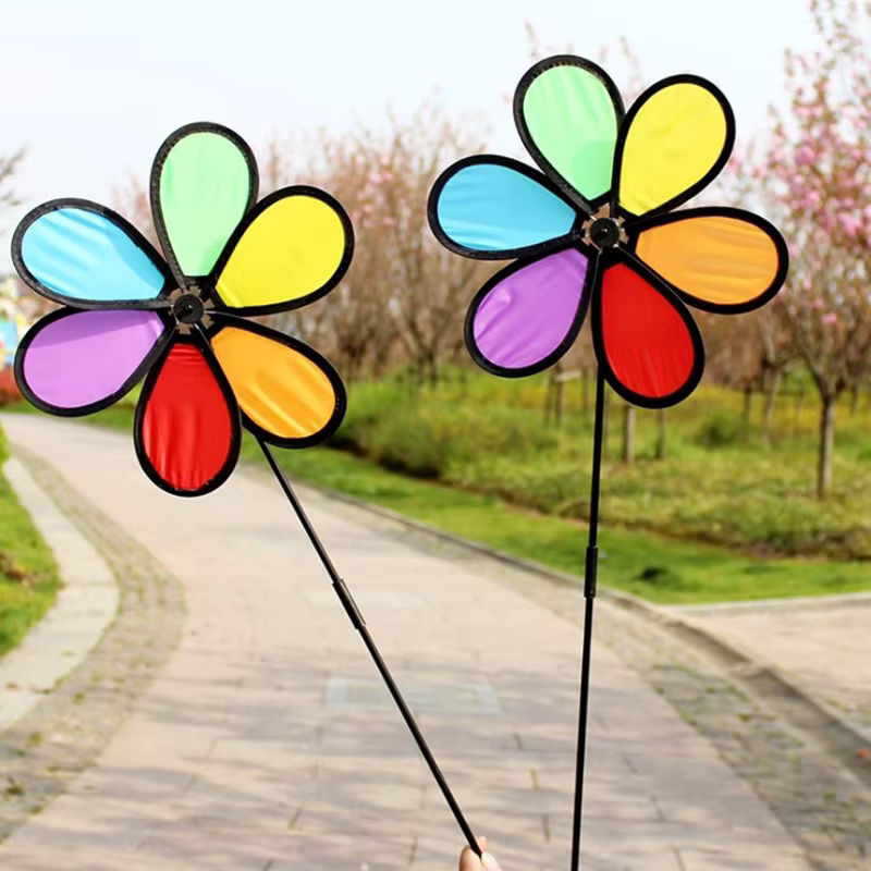 Dazy Flower Spinner Regenbogen Windmühle für Garten und Hof in Multicolour - Bild 5