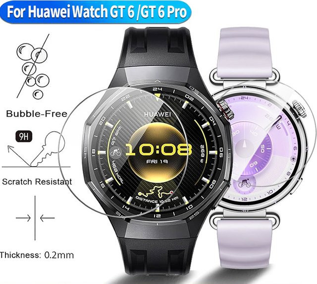 Huawei Uhren-Schutzglas, Glas, Transparent, für Huawei Uhr GT6 Pro - Bild 1