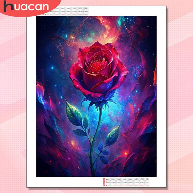 HUACAN Diamond Painting Rosenblüten, Mosaik Komplettset, ab 14 Jahren - Bild 1