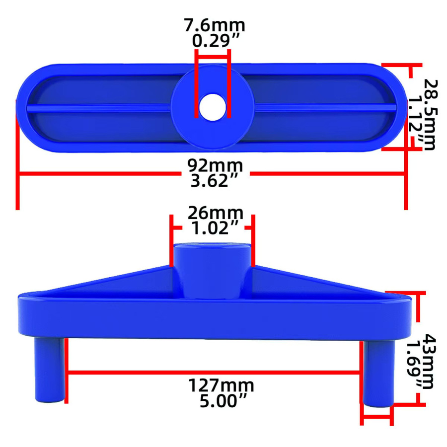 Magnetischer Zentrierfinder und Linienmarkierer für die Holzbearbeitung in Blau - Bild 3