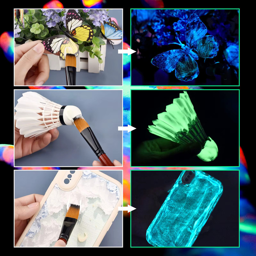 Langlebige fluoreszierende Acrylfarben für Kunstwerke und Partyzubehör, 30 g - Bild 3