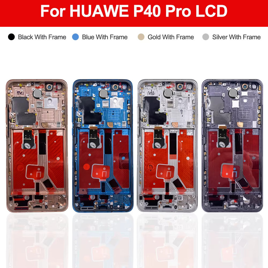 Huawei P40 Pro LCD-Display Ersatz mit Rahmen und Fingerabdruck-Funktion, 6,58 Zoll, Schwarz - Bild 3