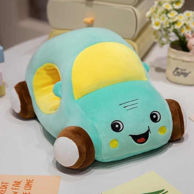 Kidsly Cartoon Autos Plüsch, Auto Modell Spielzeug, grün, ab 14 Jahren - Bild 1
