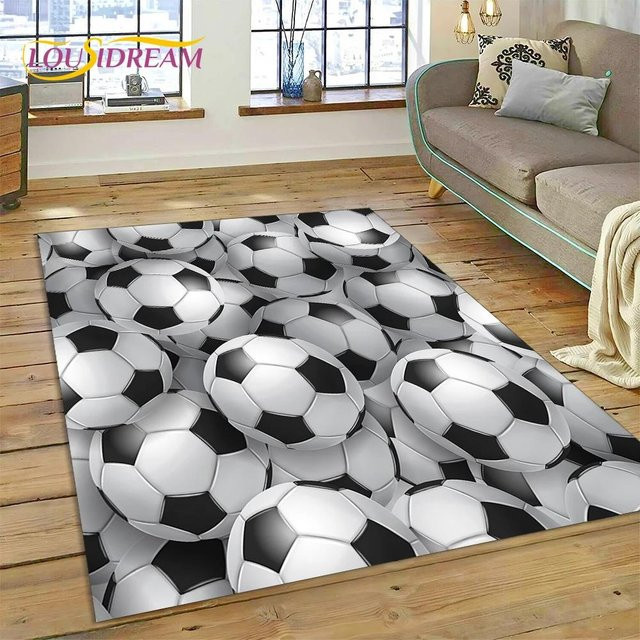 Karpetti 3D-Teppich mit Fußballfeld Motiv in Multicolour, B/T: 120 x 100 cm - Bild 1
