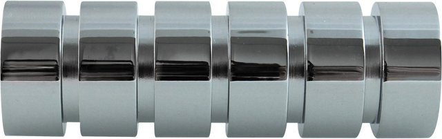 Mydeco Gardinenstangen-Endstück Rillcube in Chrom Silber, Durchmesser: 2 cm - Bild 1