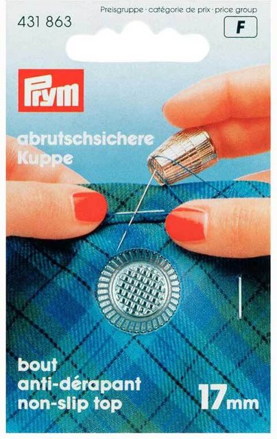 Prym Fingerhut aus Metall in Silber, Durchmesser: 17 mm - Bild 1