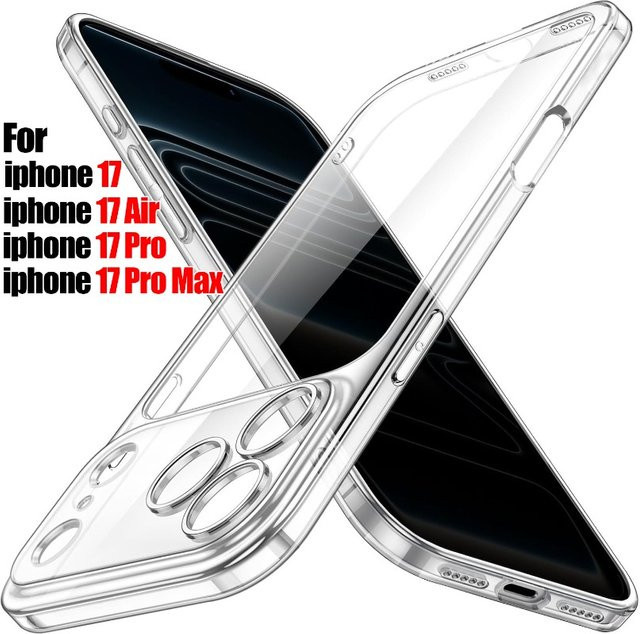 Apple Schutzhülle für iPhone 17 Pro Max, iPhone 17 Air und iPhone 17, Stoßfestes TPU Case, Transparent Klar - Bild 1