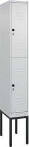 C+P Doppelstock-Spind Classic PLUS mit Sicherheits-Drehriegel, 1 Abteil, Lichtgrau, H x B x T: 212 x 30 x 50 cm - Bild 1