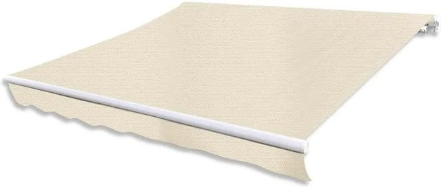 vidaXL Gelenkarmmarkise motorisiert aus Aluminium und Polyester in Cremeweiß, Breite: 400 cm, Ausladung: 300 cm - Bild 1