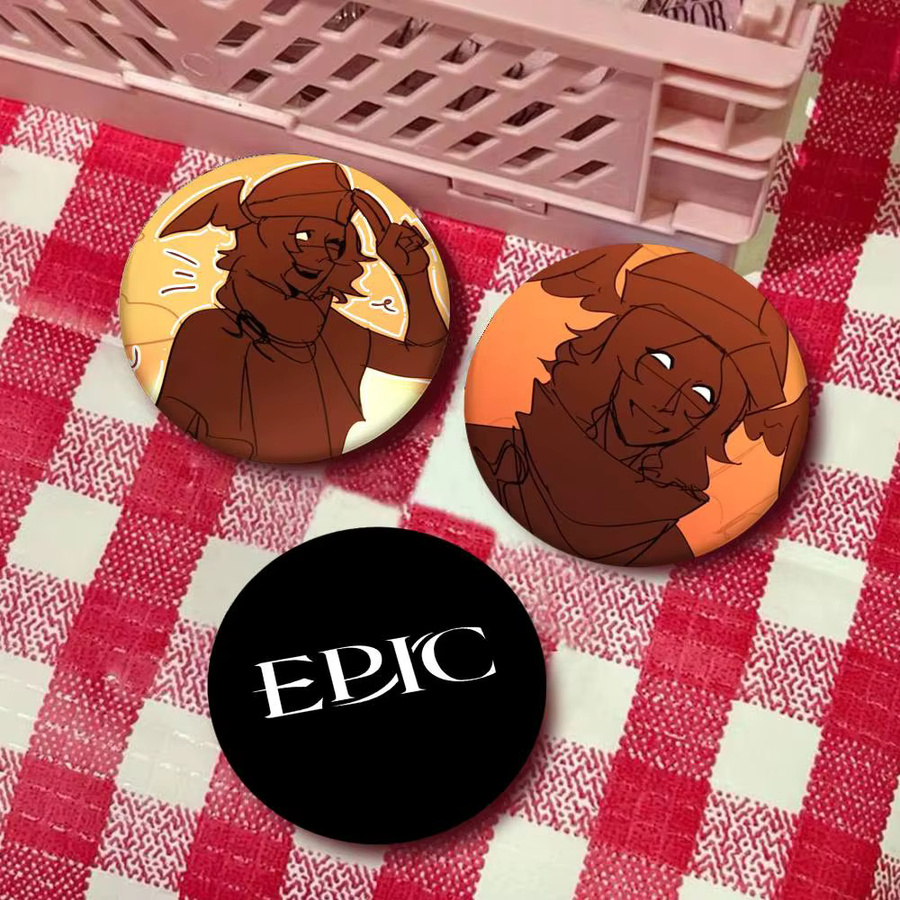 Abzeichen-Brosche E-Epic The Musical Cartoon-Stil, Emaille-Pin, rund - Bild 3
