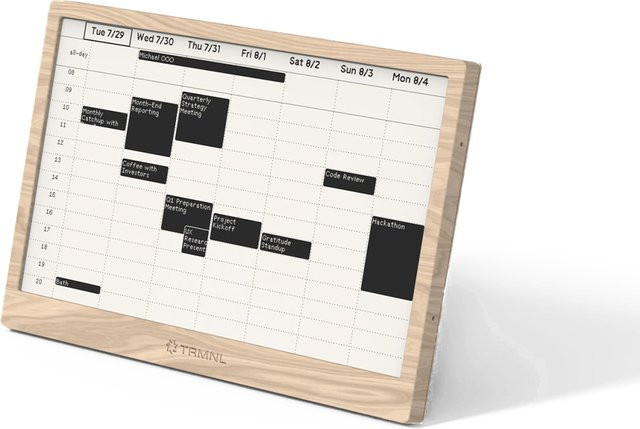 TRMNL Smartes E-Ink Display 7,5 Zoll mit Battery Upgrade in Holz Braun - Bild 1