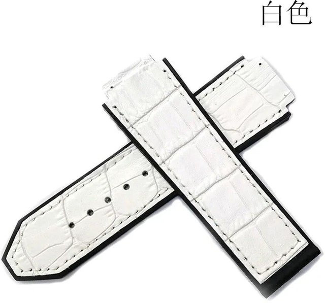 Sweetown Uhrenarmband Leder, Weiß, Unisex - Bild 1