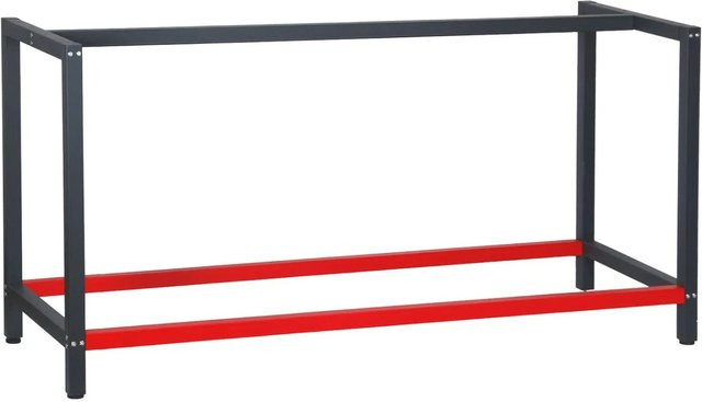 Wiltec Werkbank Gestell aus Stahl in Anthrazit, B/T/H: 175 x 57 x 81 cm - Bild 1