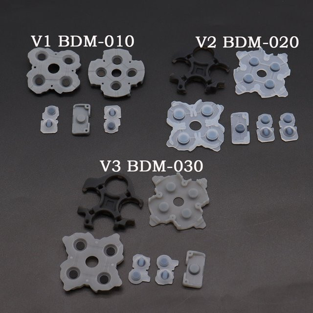 TingDong Leitfähige Gummi-Pads für PS5 V1 V2 V3 Controller-Tasten, Silikonkautschuk Kontaktgummi in Grau - Bild 1