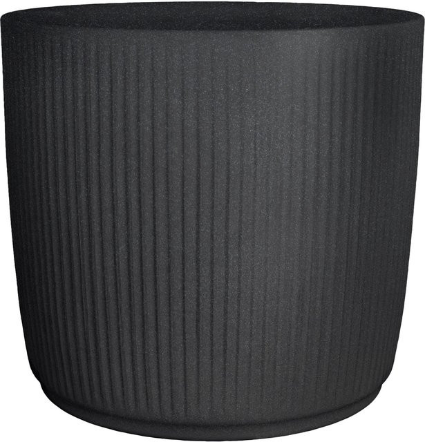 Scheurich Pflanzkübel Linetto in Stony Black mit Rillen-Design, Durchmesser: 38,6 cm - Bild 1