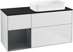 V&B Waschtischunterschrank Finion mit Wandbeleuchtung, Farbe: Weiß lackiert, B/T/H: 120 x 60 x 60 cm - Bild 1