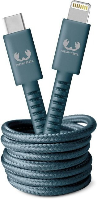 Fresh N Rebel USB-C auf Lightning-Kabel in Dive Blue, 2,0 m - Bild 1