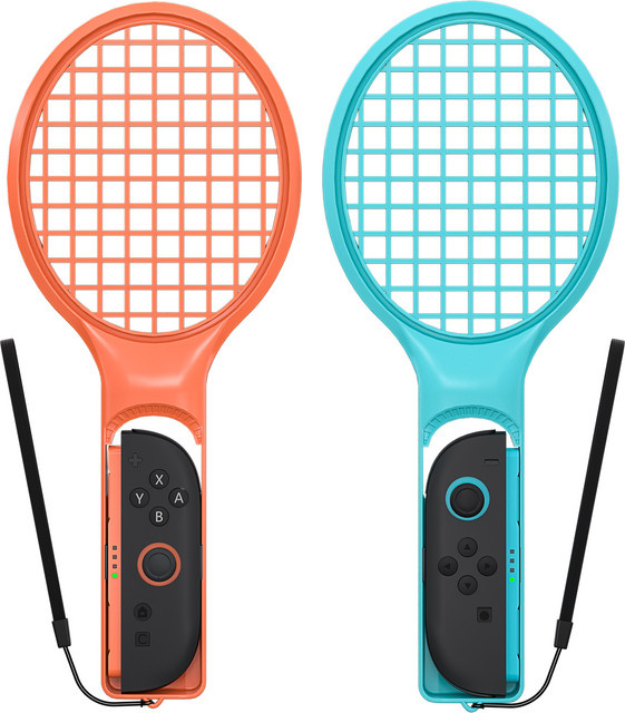 ACES Tennisschläger Joy-Con-Griffhalter und Controller-Griffe für Nintendo Switch und Switch 2 OLED in Blau - Bild 1