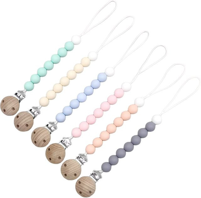 Panplay Silikon-Schnullerkette mit Anti-Drop-Clip für Babys - Bild 1