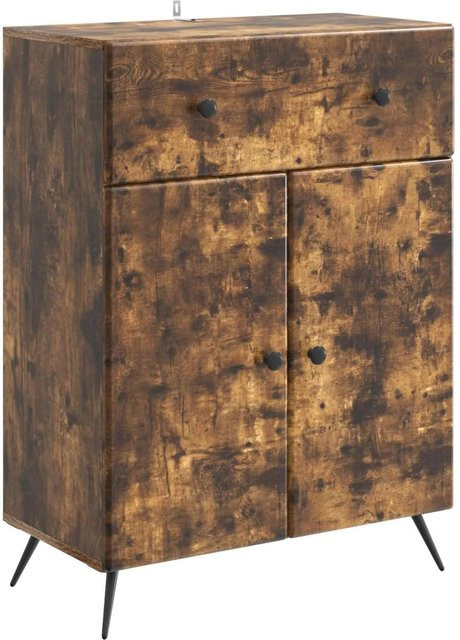 vidaXL Sideboard Modern in Geräuchertem Eichen-Design, Braun, B/T/H: 66 x 34,5 x 90 cm - Bild 1