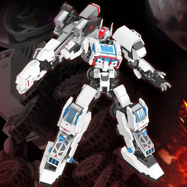 JAKI Mecha Kinderbausteine Set Weltraum Spielzeug zur Montage in Weiß - Bild 1