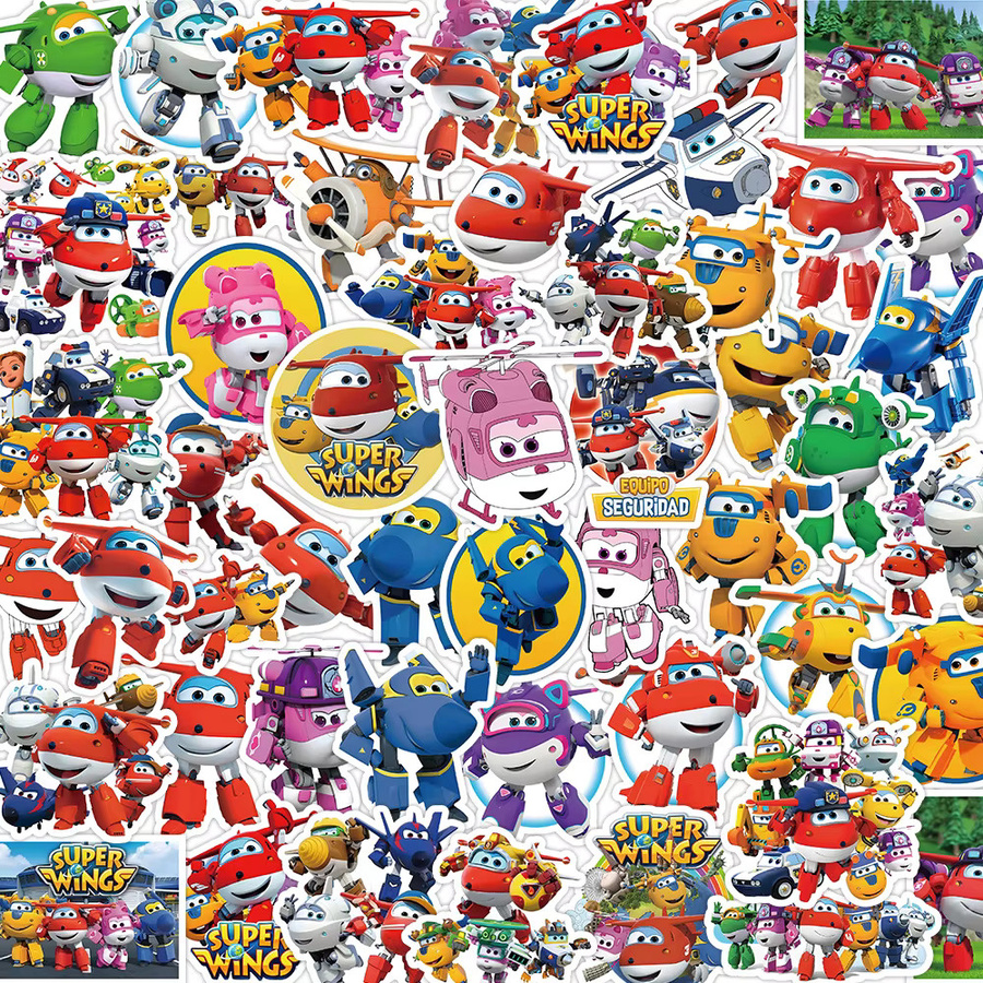 Super Wings Aufkleber, Nachfüllpack, 50 Stück, Bunt / Mehrfarbig - Bild 2