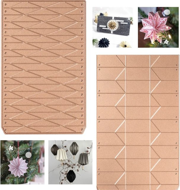 Metall Stanzformen Plissee Blind Tropfen in Gold für DIY Grußkarten und Scrapbooking - Bild 1