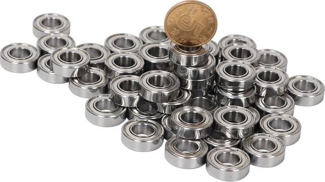 10 Stück Mini-Kugellager Set in Silber, verschiedene Typen 681 bis 699 ZZ RS - Bild 1