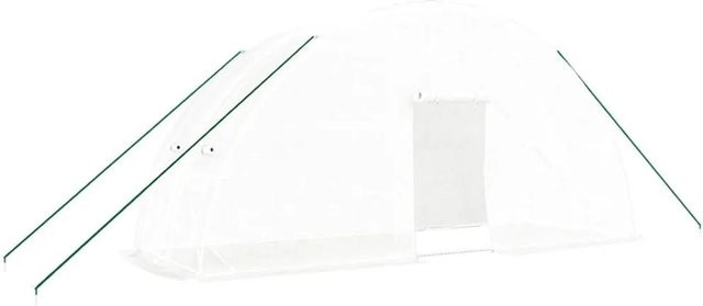 vidaXL Gewächshaus aus verzinktem Stahl mit PE-Folie in Weiß, B/T/H: 6 x 2 x 2,85 m - Bild 1