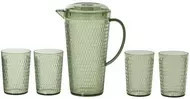 DECORIS Getränke-Set aus Glas und Kunststoff in Grün mit Krug und Tumbler - Bild 1